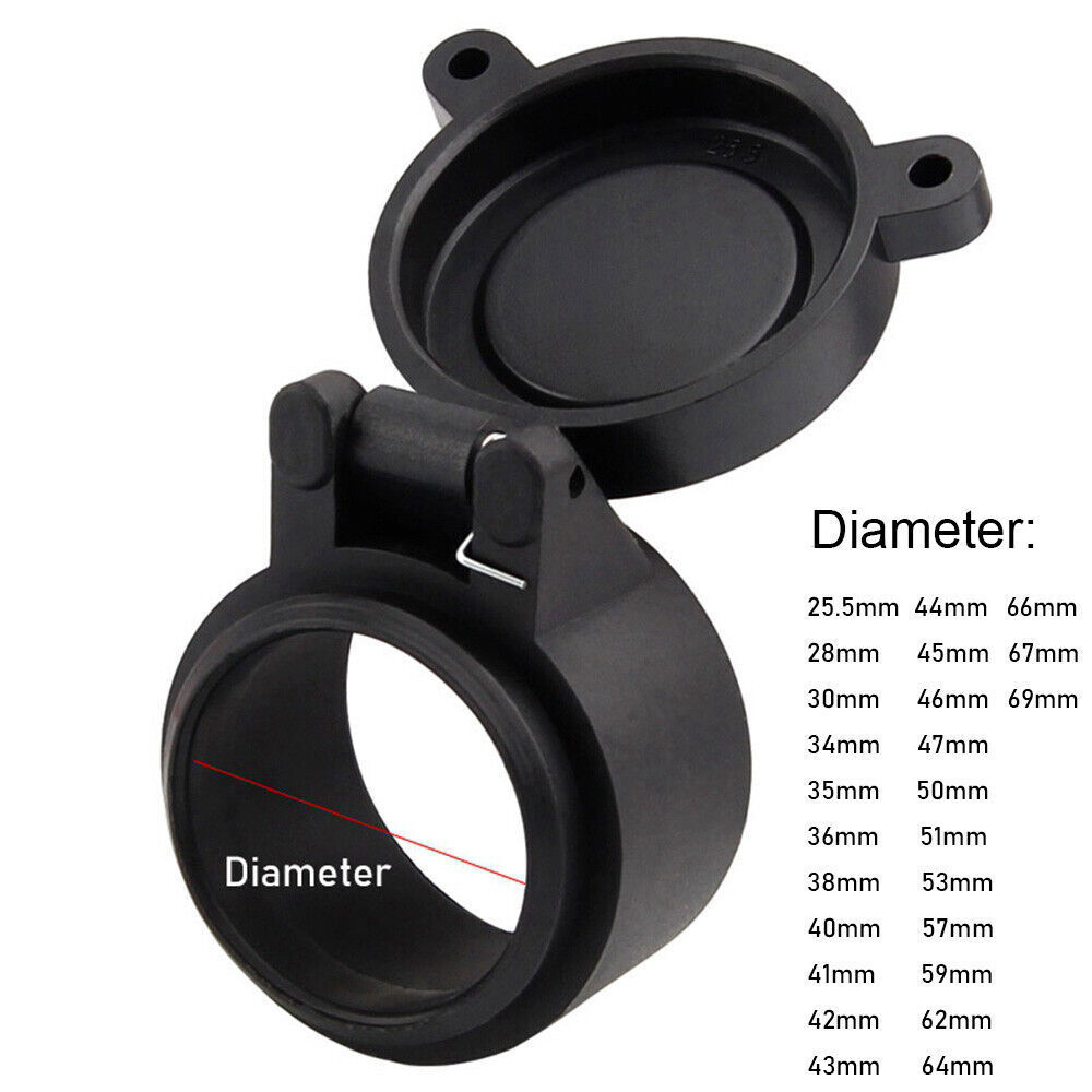 Flip Up Scope Covers Rifle Scope Protect Objective Cap Lens Cover for Caliber