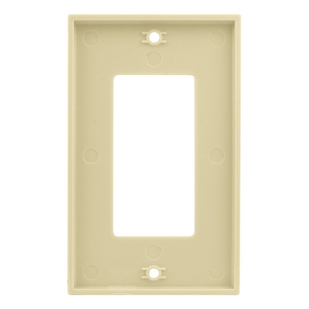 Construct Pro Decorative Single Gang Wall Plate (Color: Ivory)