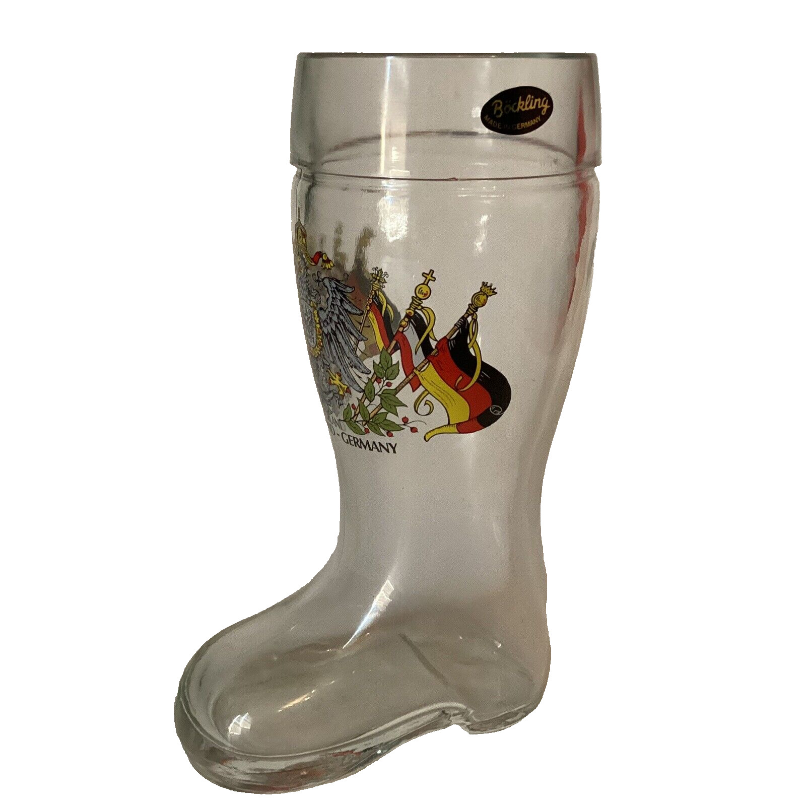 Germany Deutschland Glass Boot Mug Stein Bockling Glass