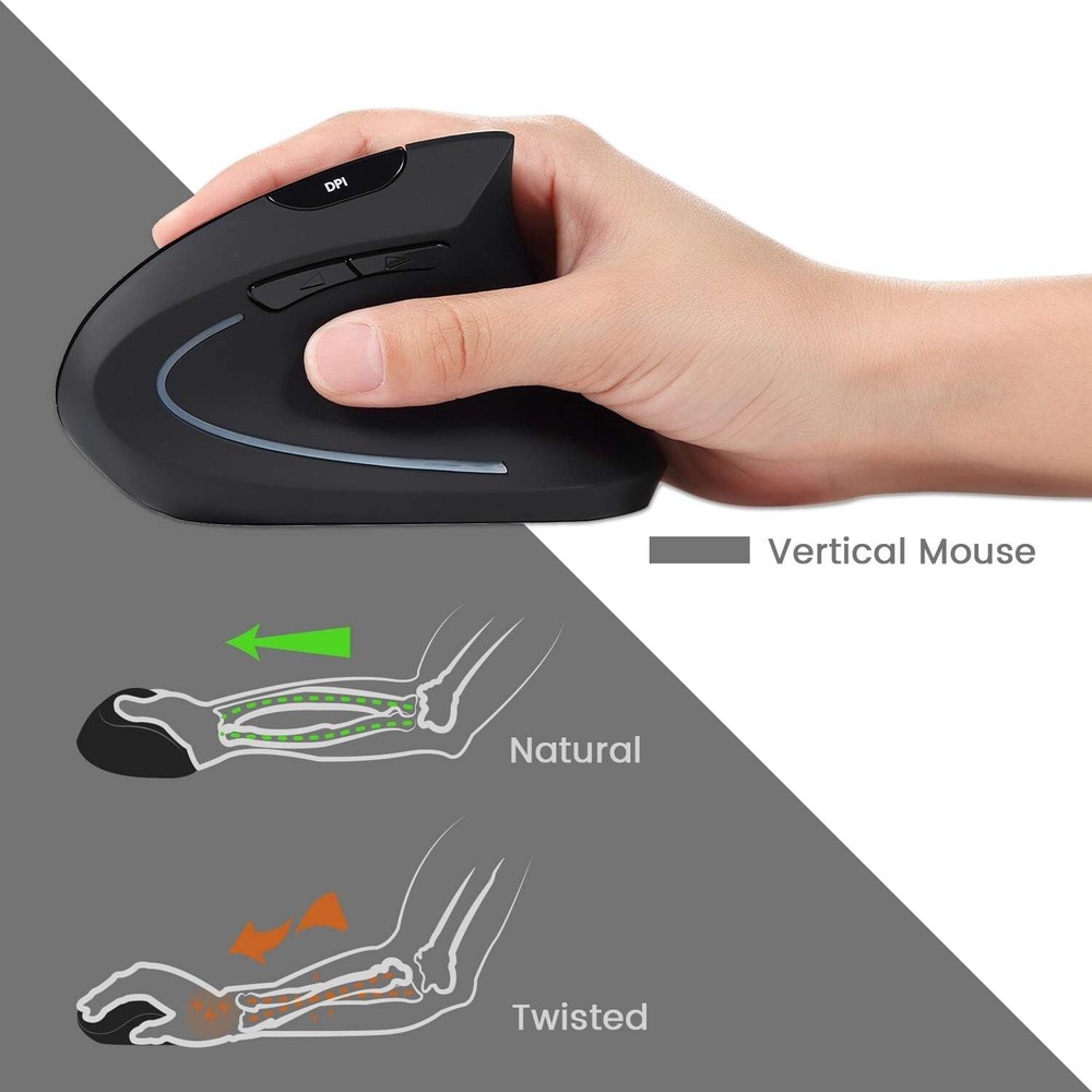 Wireless Ergonomic Keyboard and Mouse Combo with 30ft Range - Ultimate Comfort