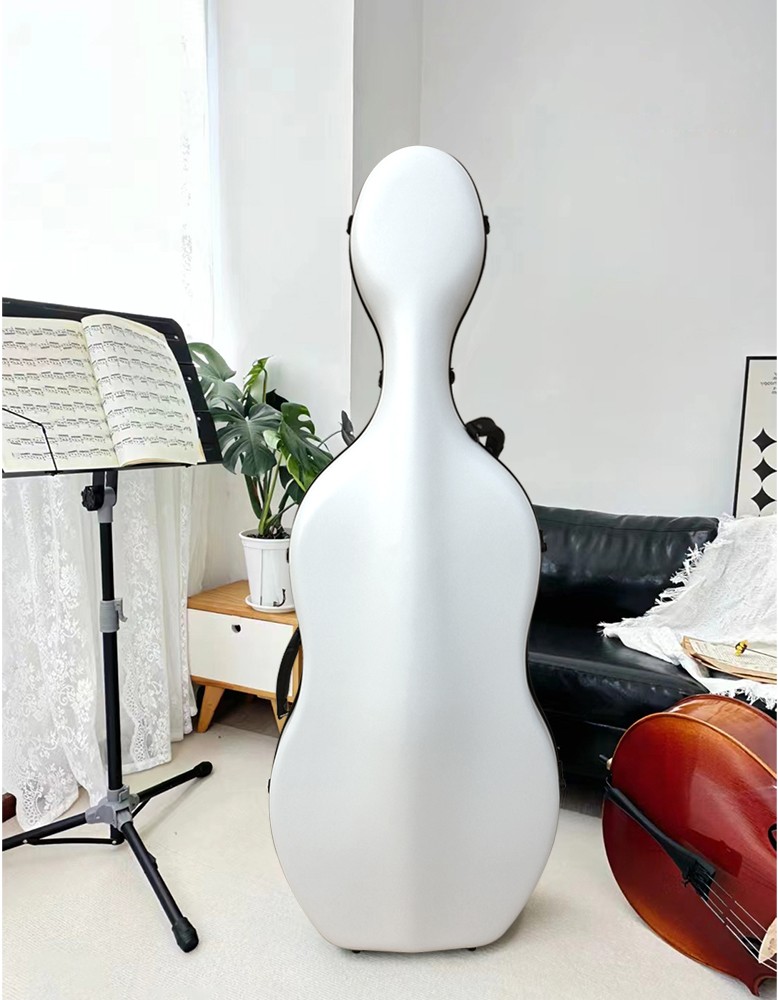 4/4 Full Size Cello Case with Wheels Embedded Handle Hard Shell Strong Protect