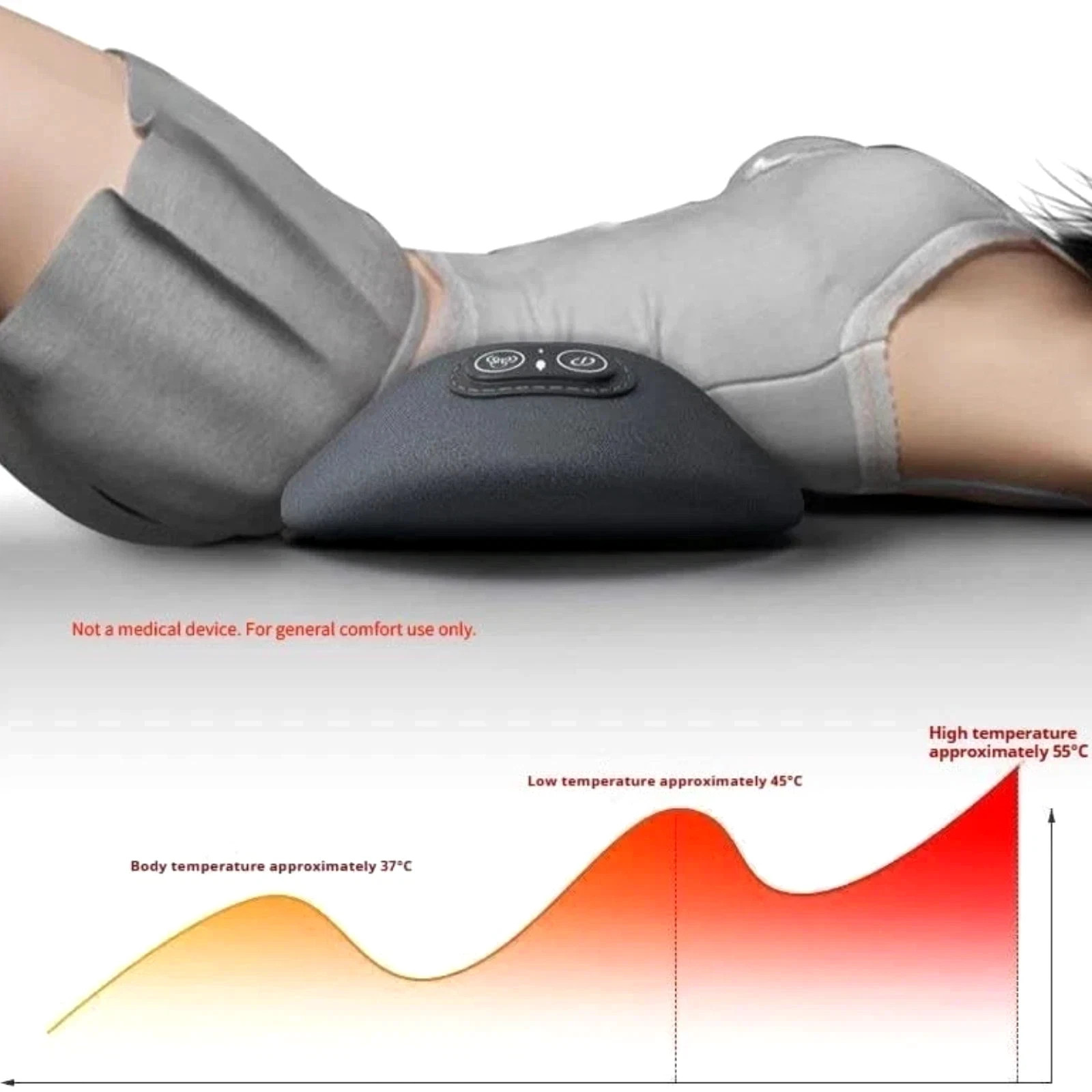 3 In 1 Electric Lumbar Support Pillow Smooth Spine Triple Fusion Back Massager