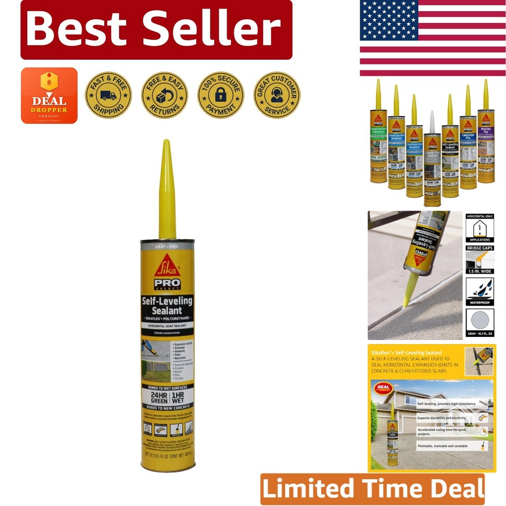 Flex Self-Leveling Sealant - Fast Curing Waterproof Polyurethane 10.1 fl. oz