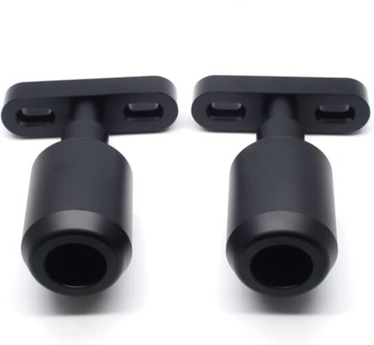 Motorcycle Frame Sliders, Falling Crash Protector Guards No Cut Kits Black