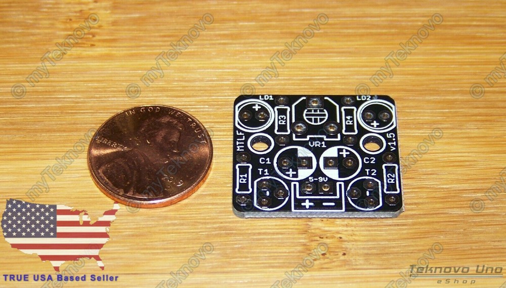 4x mini DUAL LED Flasher KIT Blinker Adjustable BLACK PCB - USA