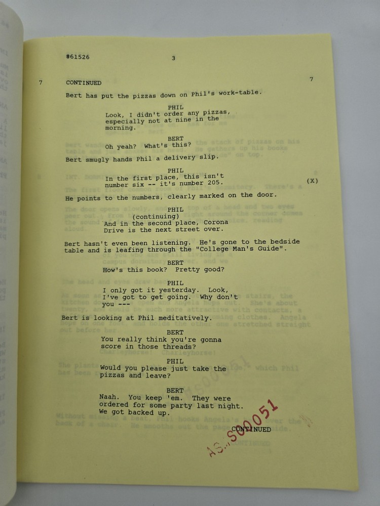 AMAZING STORIES / Michael McDowell 1986 TV Script, Jon Cryer "Miscalculation"