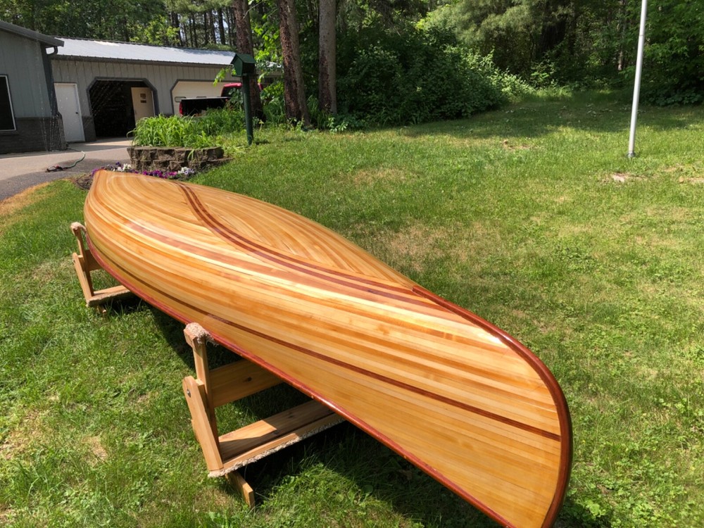 Cedar strip canoe