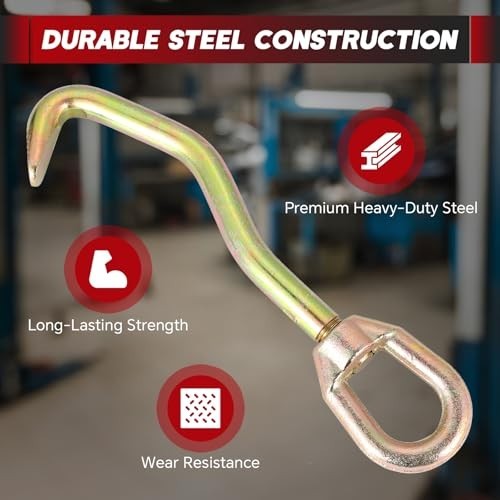 Auto Body Pulling Clamp & Frame Puller Hook | Dent Repair Tool with Swivel Head