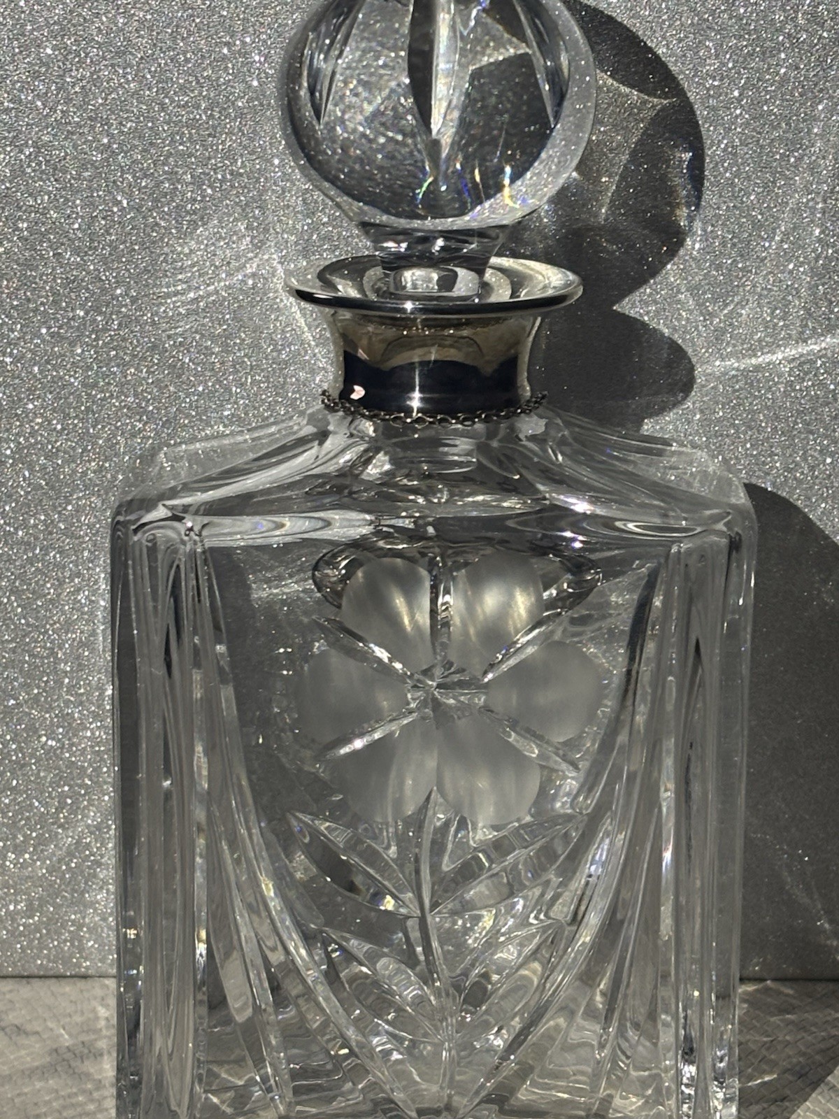 R&D, Sterling And Crystal Decanter By Robert’s&Dore From The Mid 20th Century ￼
