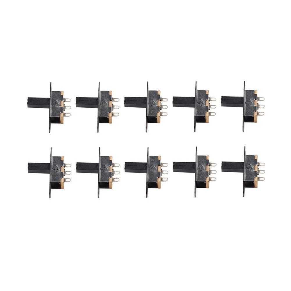 10Pcs 2 Position On/Off SPDT 3 Terminal PCB Panel Mini Vertical Slide Switch