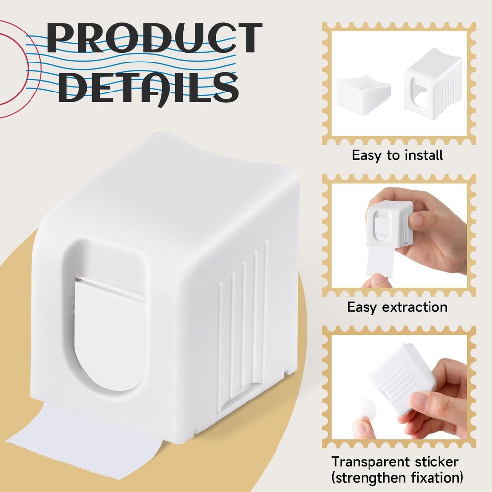 Maitys 6 Pcs Stamp Roll Dispenser Postage Holder for White