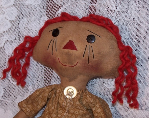 PATTERN PRIMITIVE RAGGEDY DOLL PRIM ANNIE DOLL MAILED PATTERN ~ QUICK AND EASY!!