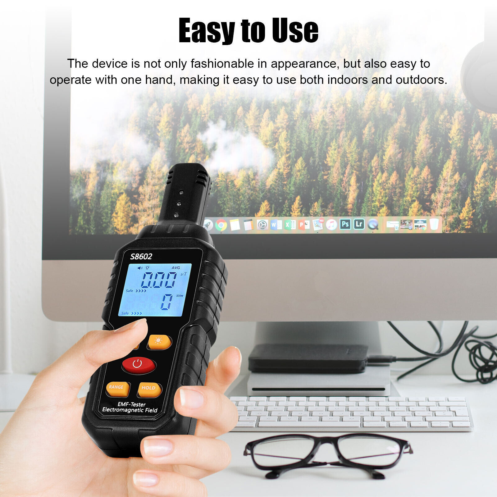 Black Radiation Detector Dosimeter Geiger Counter EMF Electromagnetic Tester