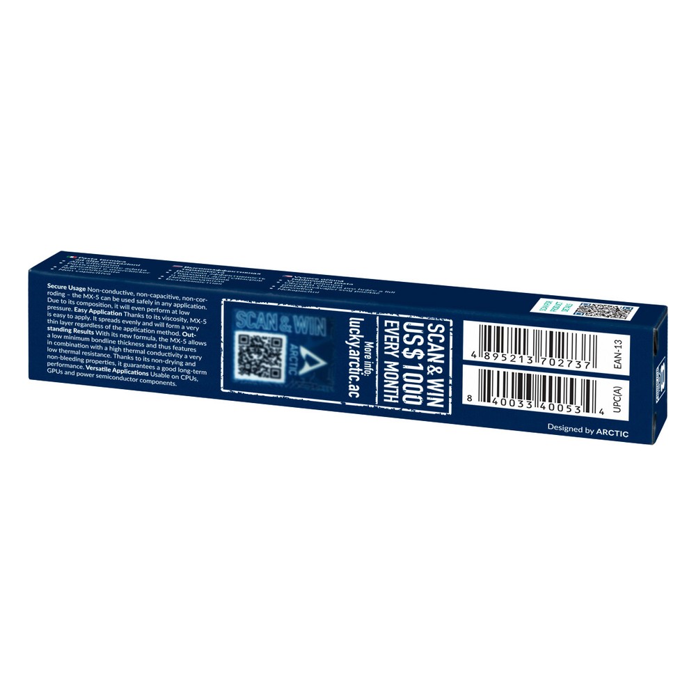 Arctic Original MX-5 4g Thermal Paste Compound 2021 Edition CPU GPU PS XBOX