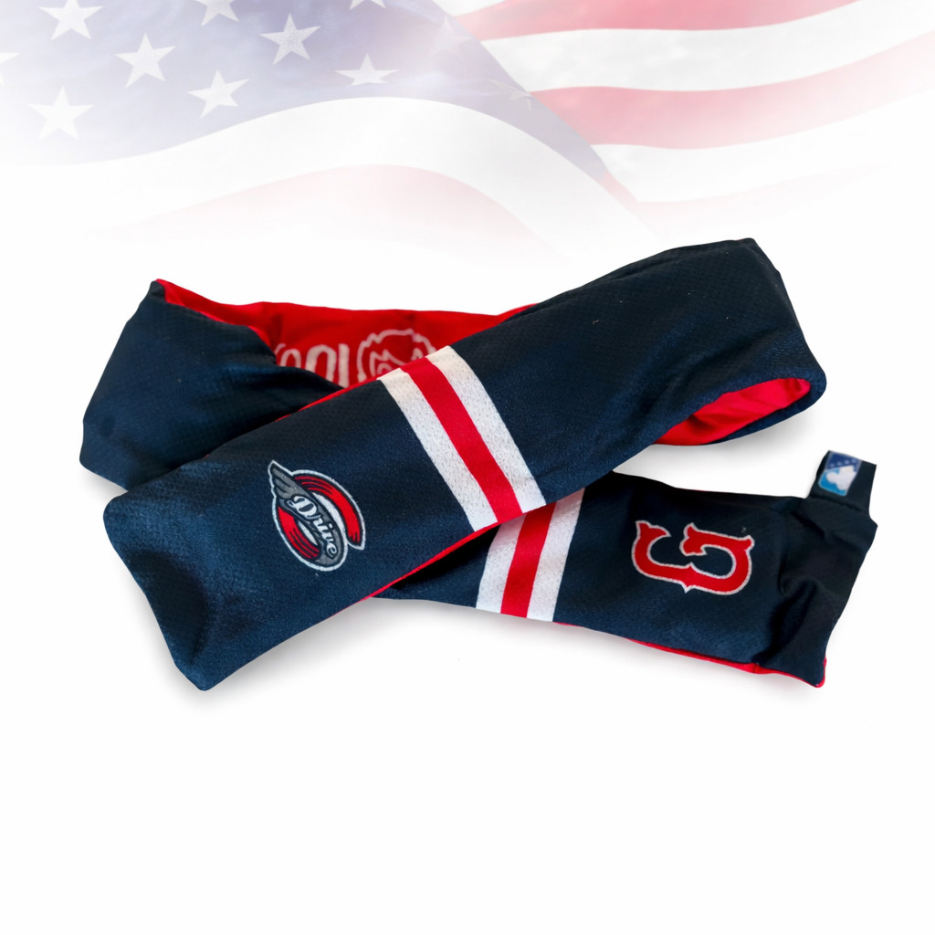 2 Cooling Neck Wrap w/ Ice Cubes Baseball Patriotic Red Blue Heat Relief Outdoor