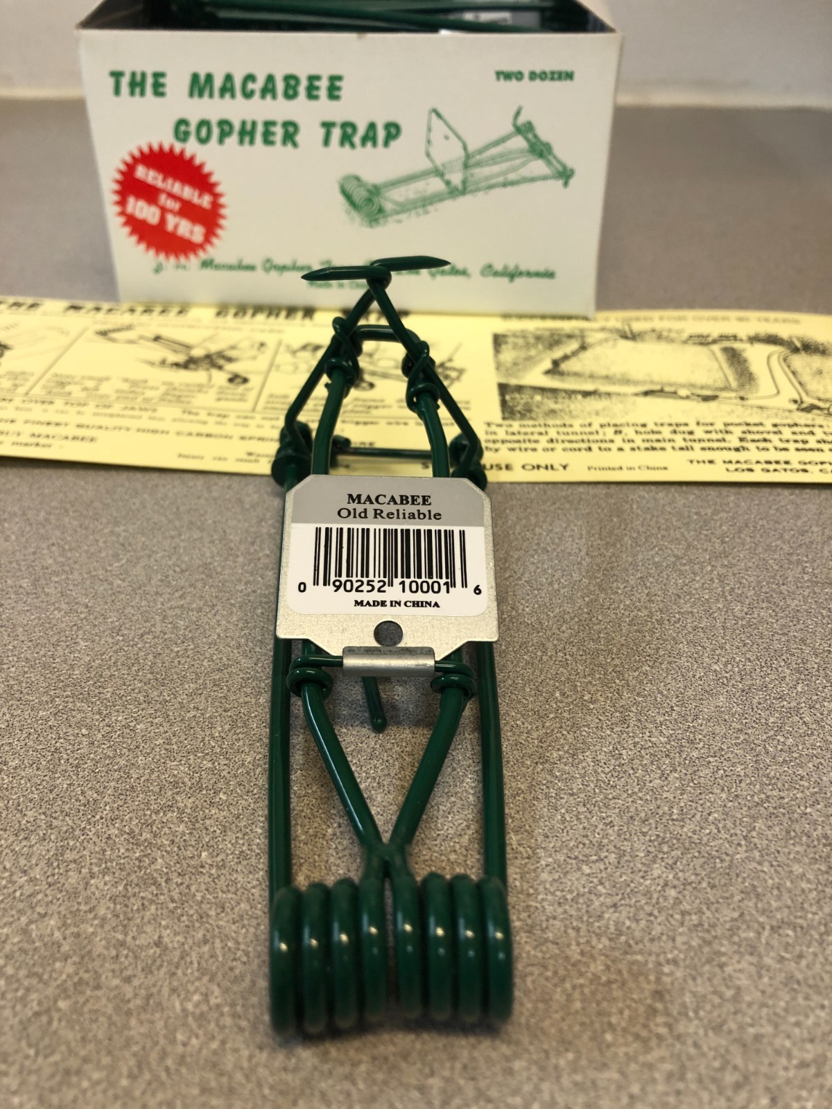 Macabee MGT Small Snap Trap For Gophers Box of 24