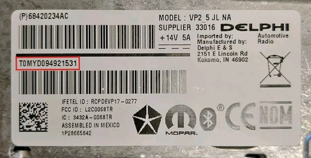 ✅ Dodge Challenger Radio Code Unlock | Uconnect Mopar PIN | Fast Digital