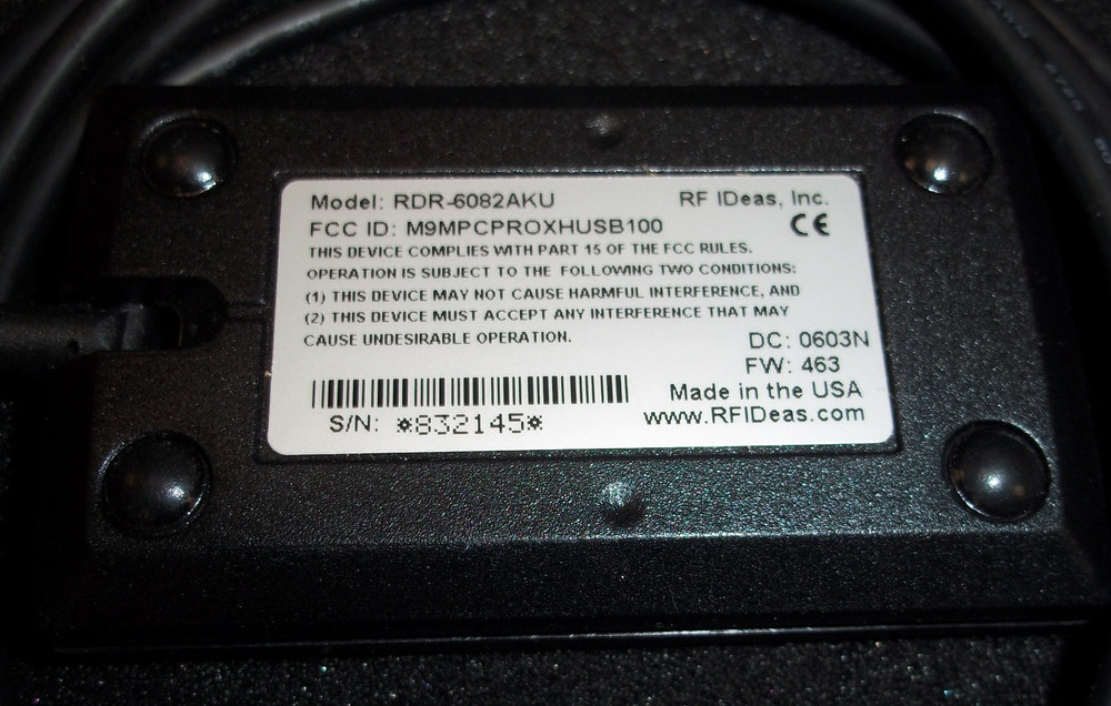 RF IDEAS RDR-6082AKU pcProx Wave ID USB RFid Card Reader