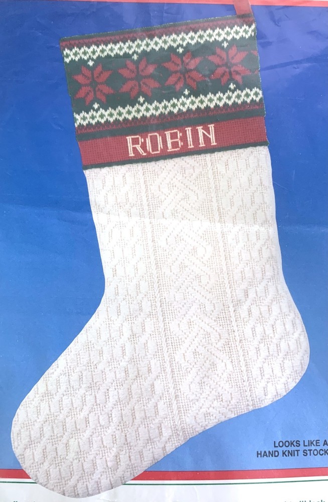Dimensions ARAN CHRISTMAS STOCKING Needlepoint Kit 9050