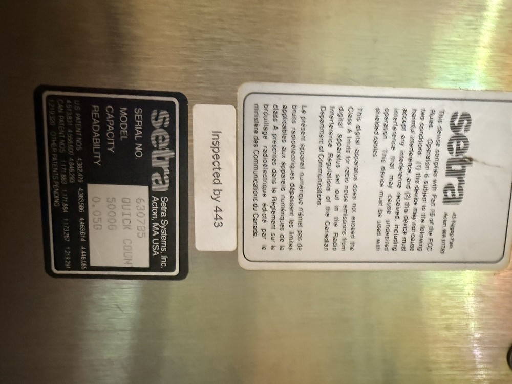 Setra Quick Count Counting Scale Stainless Steel Platform Digital Display