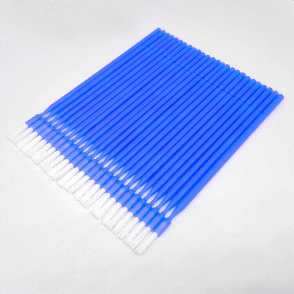 100 Pcs Dental Disposable Microbrush Single Micro Brush Blue Bendable Applicator