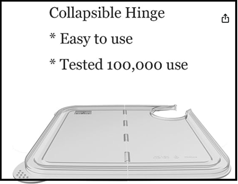 EVERIE Hinged Collapsible Sous Vide Container Lid Compatible with Anova Culin