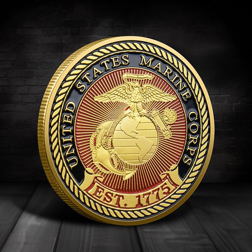 United States Marine Corps Challenge Coin Corporal E4 EST 1775 Commemorative