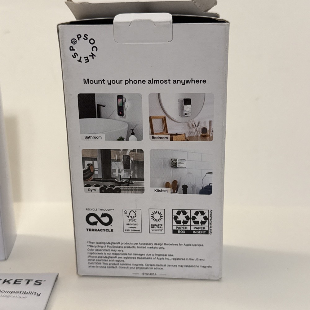 PopSockets Multi-Surface Suction Phone Mount, Detachable Surface Mount