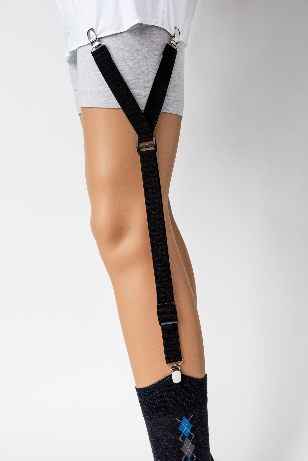 GARTER SHIRT STAYS BLACK MILITARY GRADE ADJUSTABLE COMFORTABLE + FREE GIFT