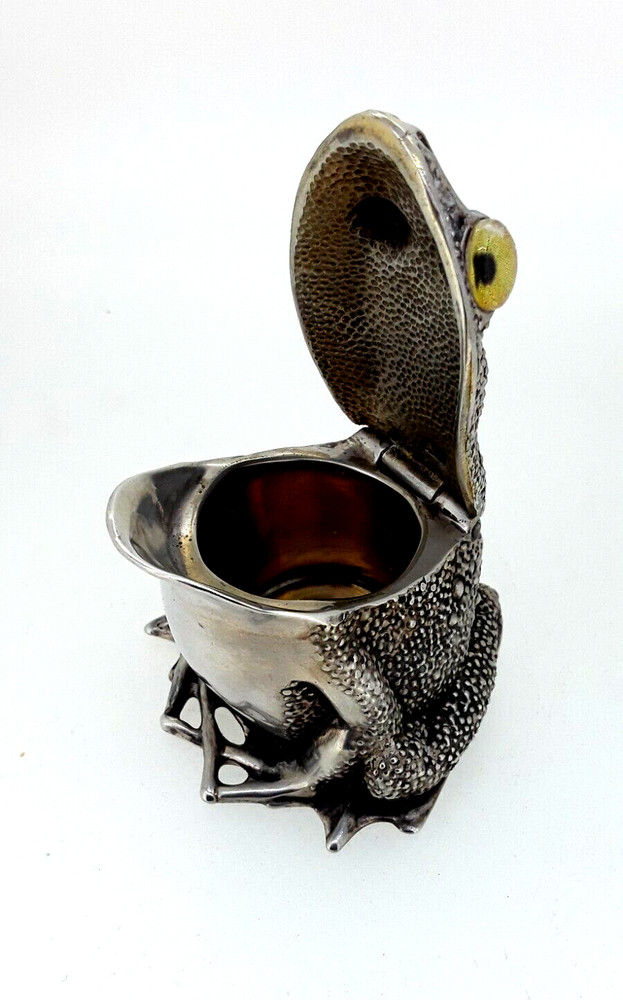 Antique Khlebnikov Silver Mustard Container.
