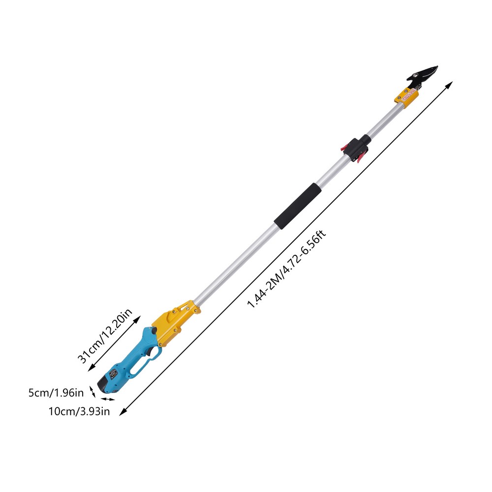 NEW Cordless Electric Pruning Shears+Extension Pole Tree Branch Cutting Machine