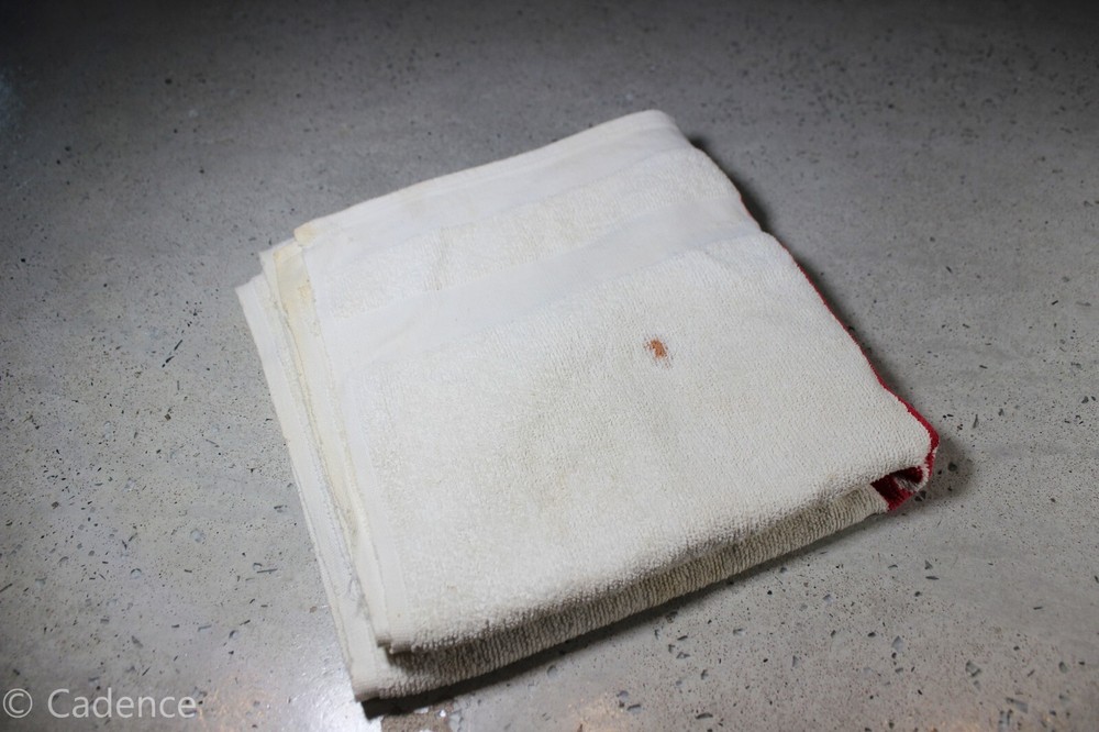 US WW2 Army Medical Department Full Size White Cotton Towel Red Stripe Rare S885