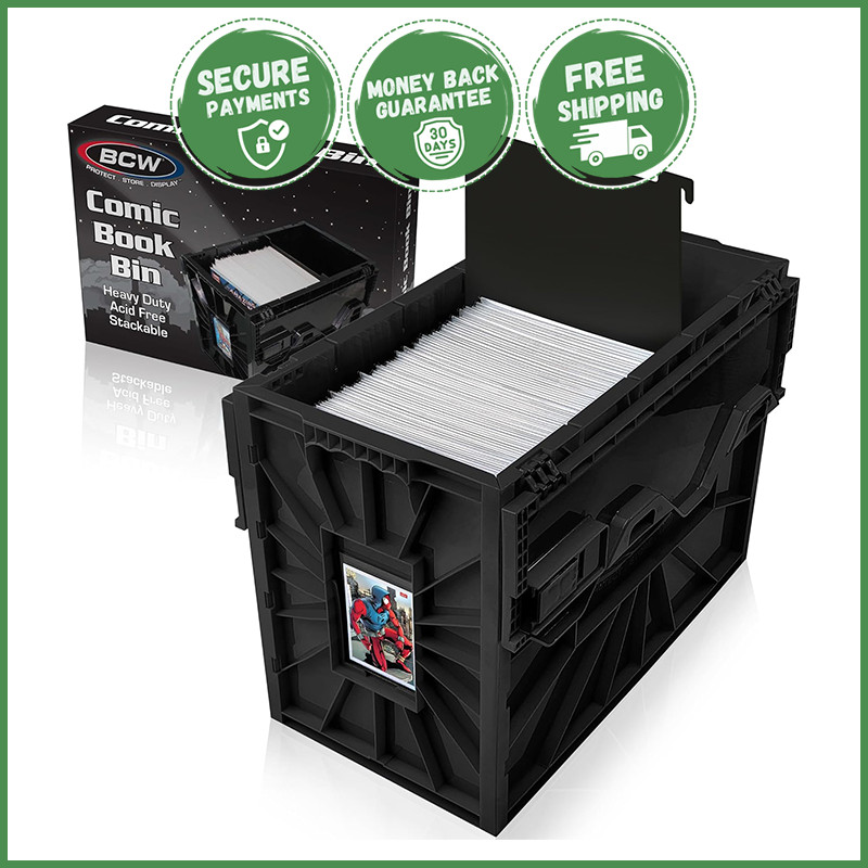 COMIC BIN STORAGE BOX ORGANIZER Home Magazine Container Stackable Collector