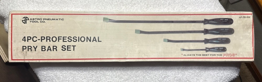 NOS ASTRO Pneumatic 4pc Professional Pry Bar Set