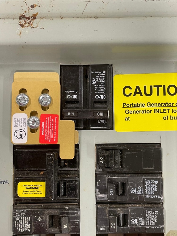 GenInterlock CCH-100 Generator interlock kit Crouse Hinds 100 Amp Panels