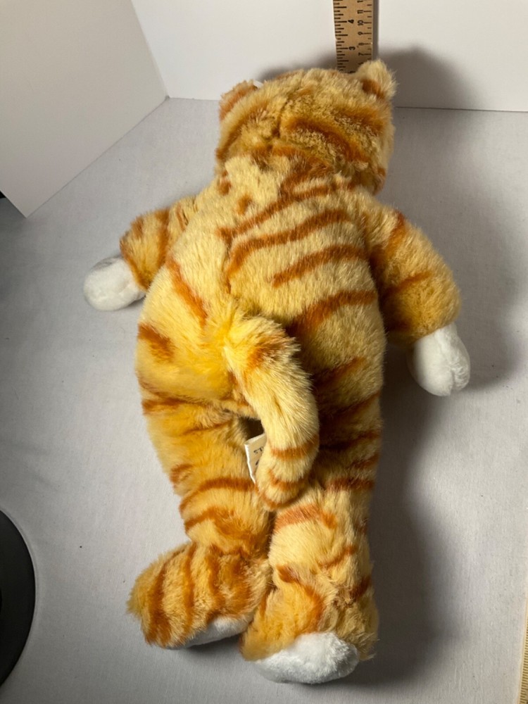 Build a bear orange striped soft cat plush