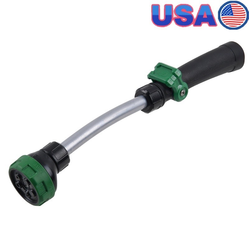 5-Pattern Watering Wand Adjustable Flow Control Ergonomic Grip Garden Hose Tool