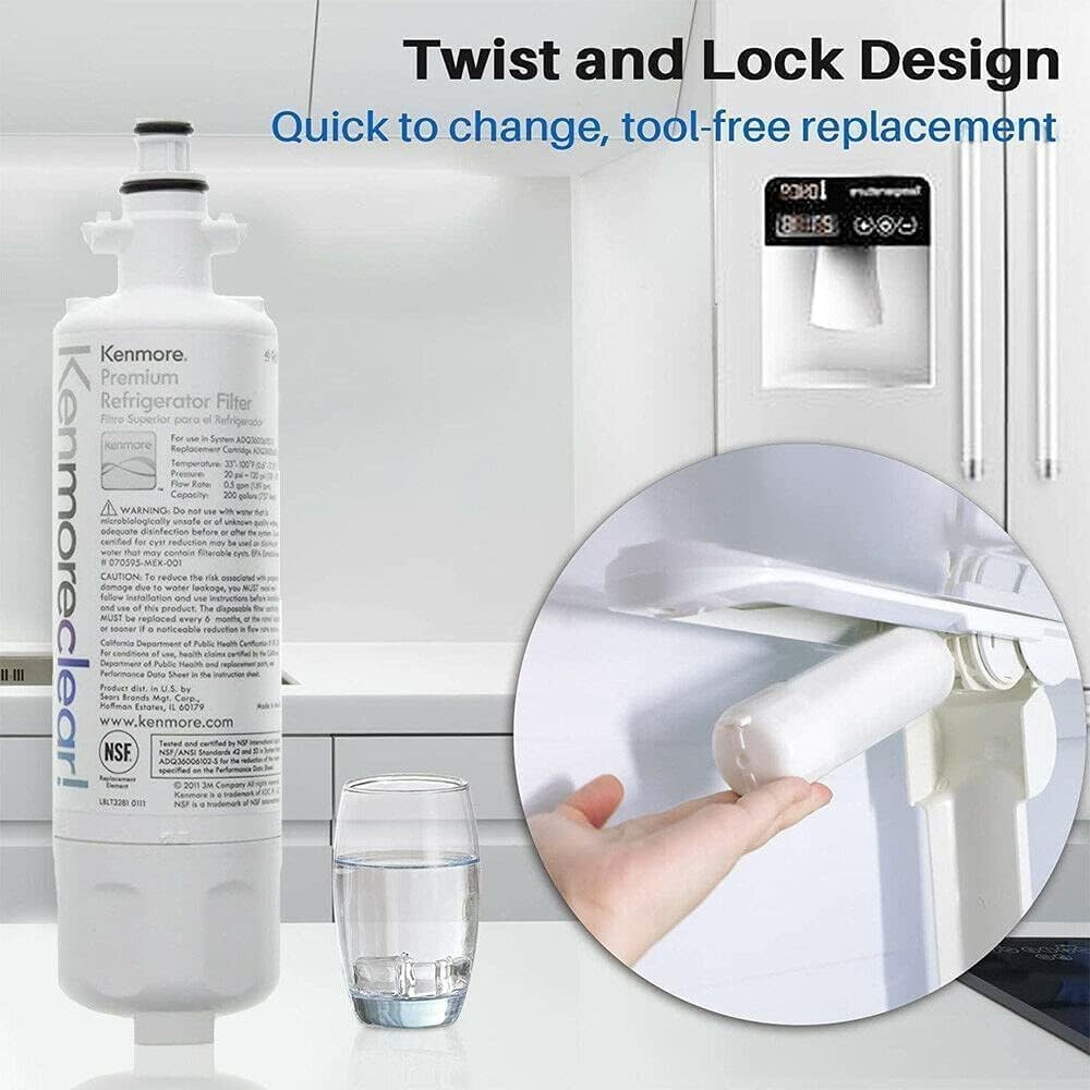 Kenmore 9690 469690 Refrigerator Water Filter 2 Pack NSF/ANSI 53 Fit ADQ36006101