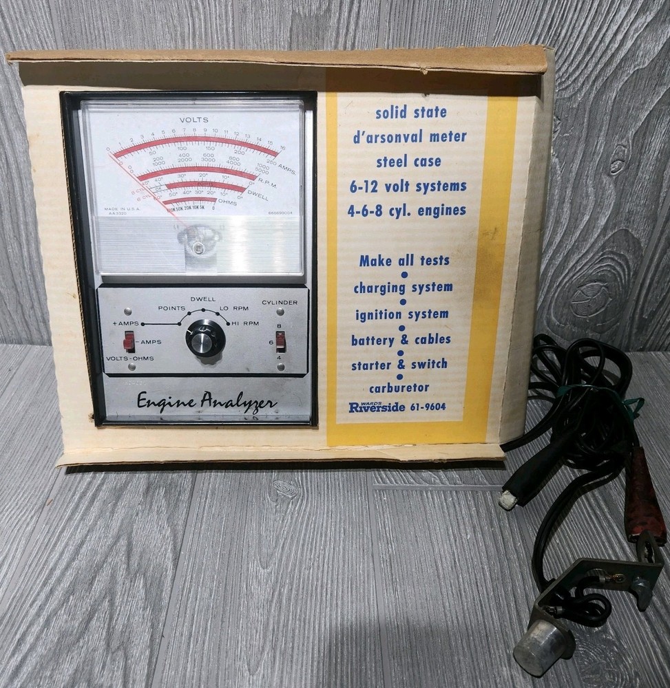 Wards Riverside Solid State Electronic 61-9604 Engine Analyzer UNTESTED VTG USA