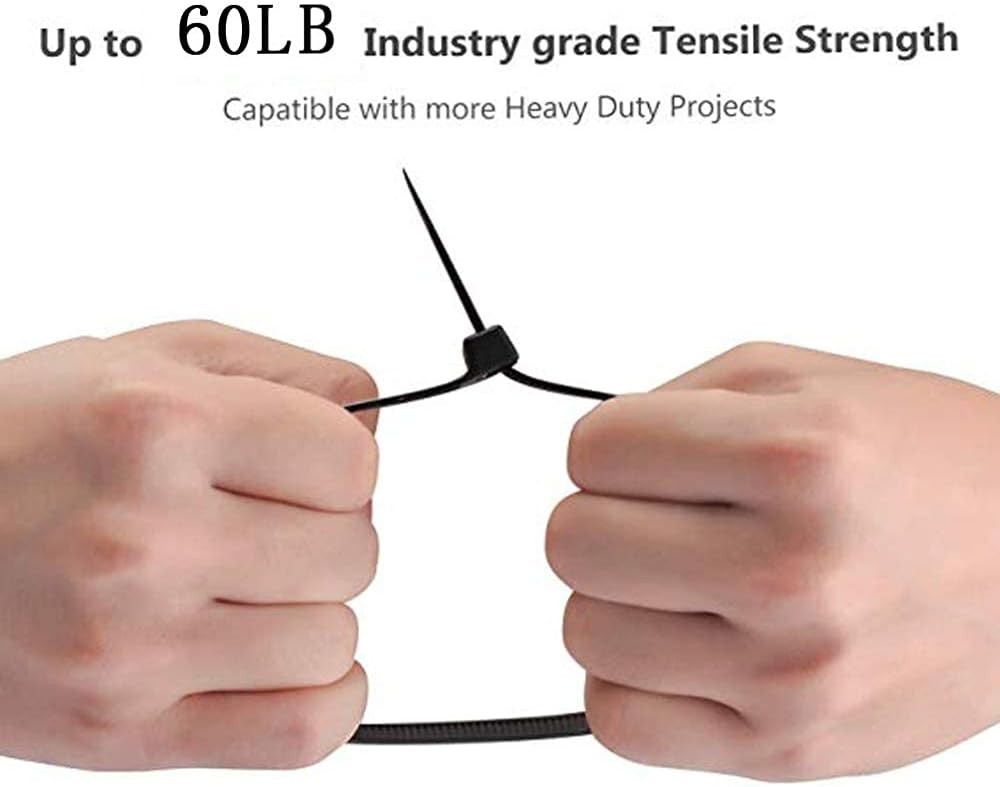 Black zip ties large Cable Nylon 16 inch long Zip Medium,