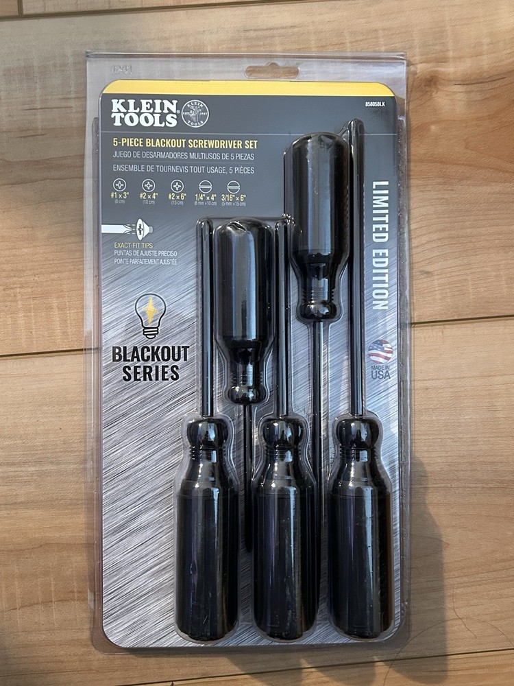 Klein Tools 5-Piece Blackout Screwdriver Set Limited Edition