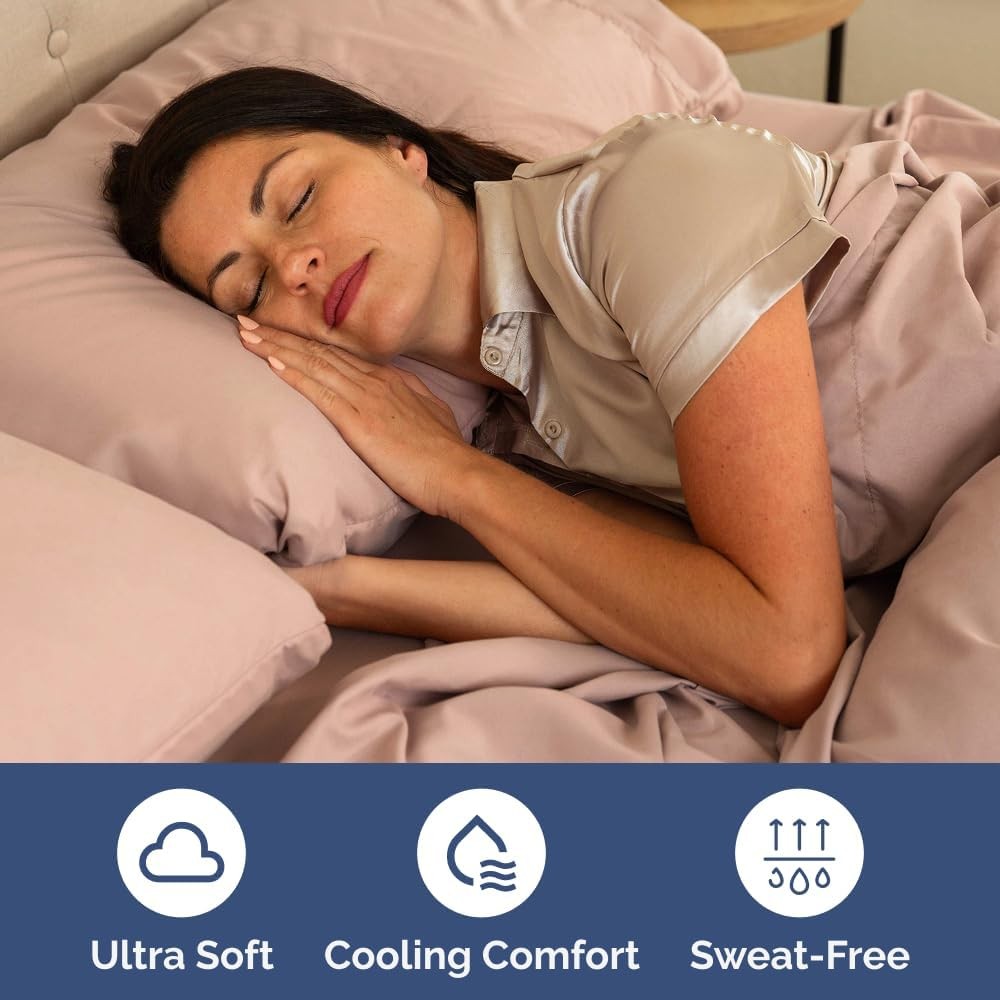 Extra Deep Pocket Queen Sheets - 4 Piece Breathable & Cooling Bed Sheets - Hotel