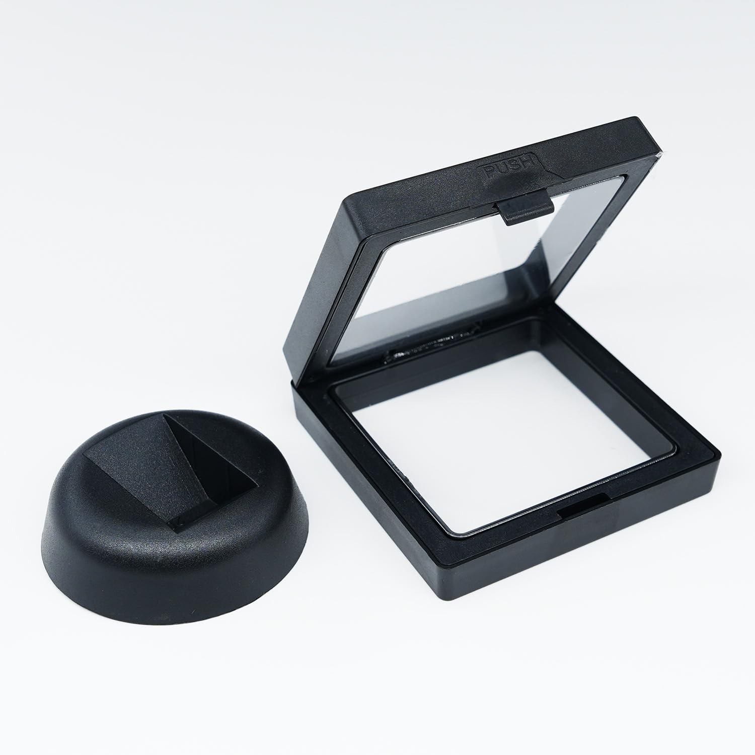 SQEYYGI 10Pcs Coin Holder Challenge Display 2.75×2.75×0.8 inches, Black