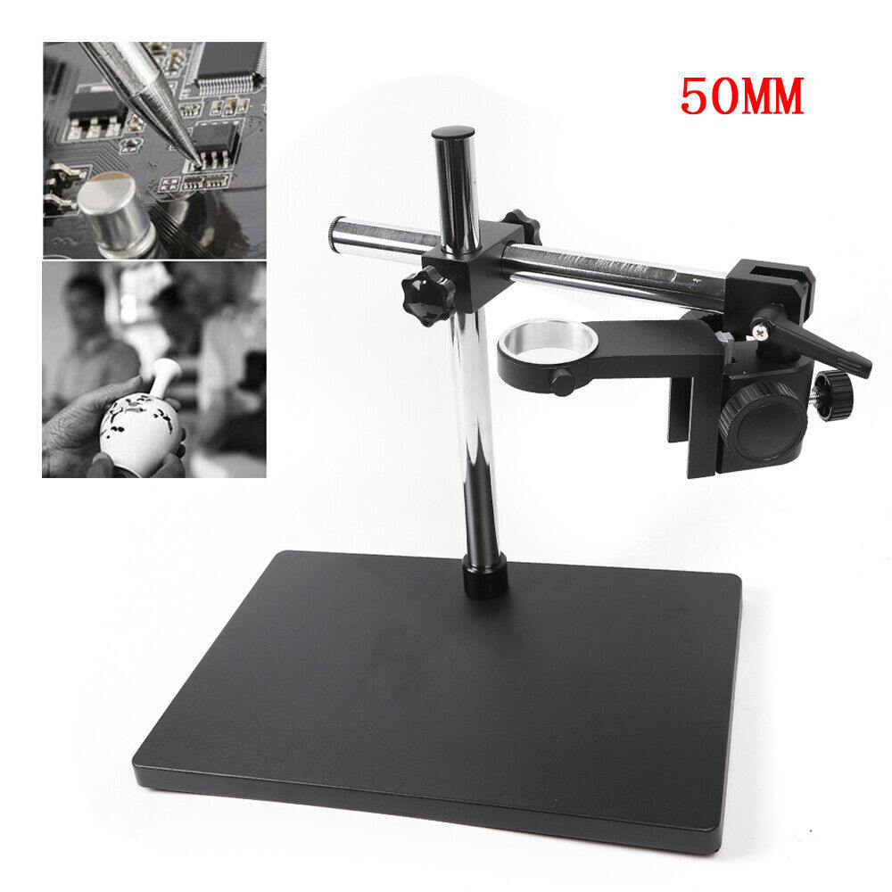 Lab Dual Arm Set 50 mm Digital Microscope Camera Table Stand Holder Lift Bracket