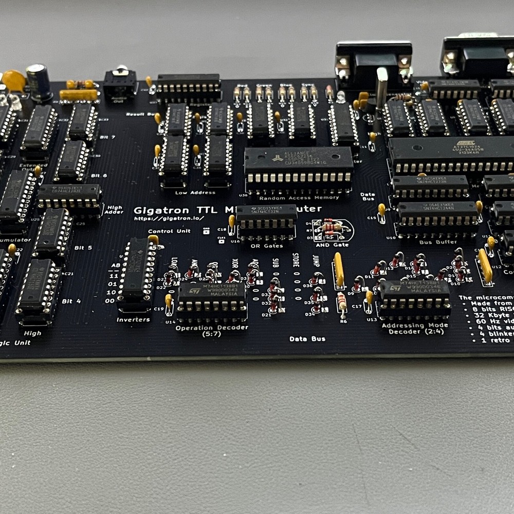 Fully Assembled Gigatron 8 Bit TTL Micro Computer with Pluggy McPlugface Adapter