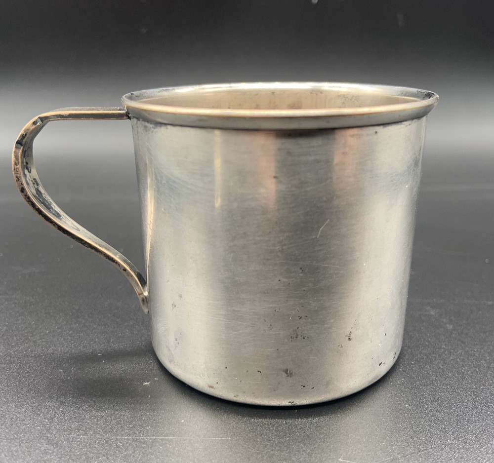 Vintage ca 1942 JWM Rogers & Son Child’s Cup Silver Plated on Copper 2.5”H