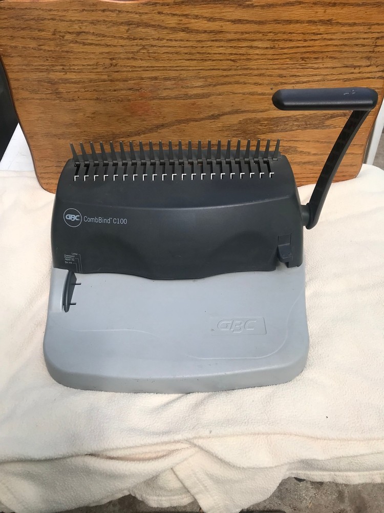 Heavy Duty GBC CombBind C100 Comb Binder Binding Machine Works