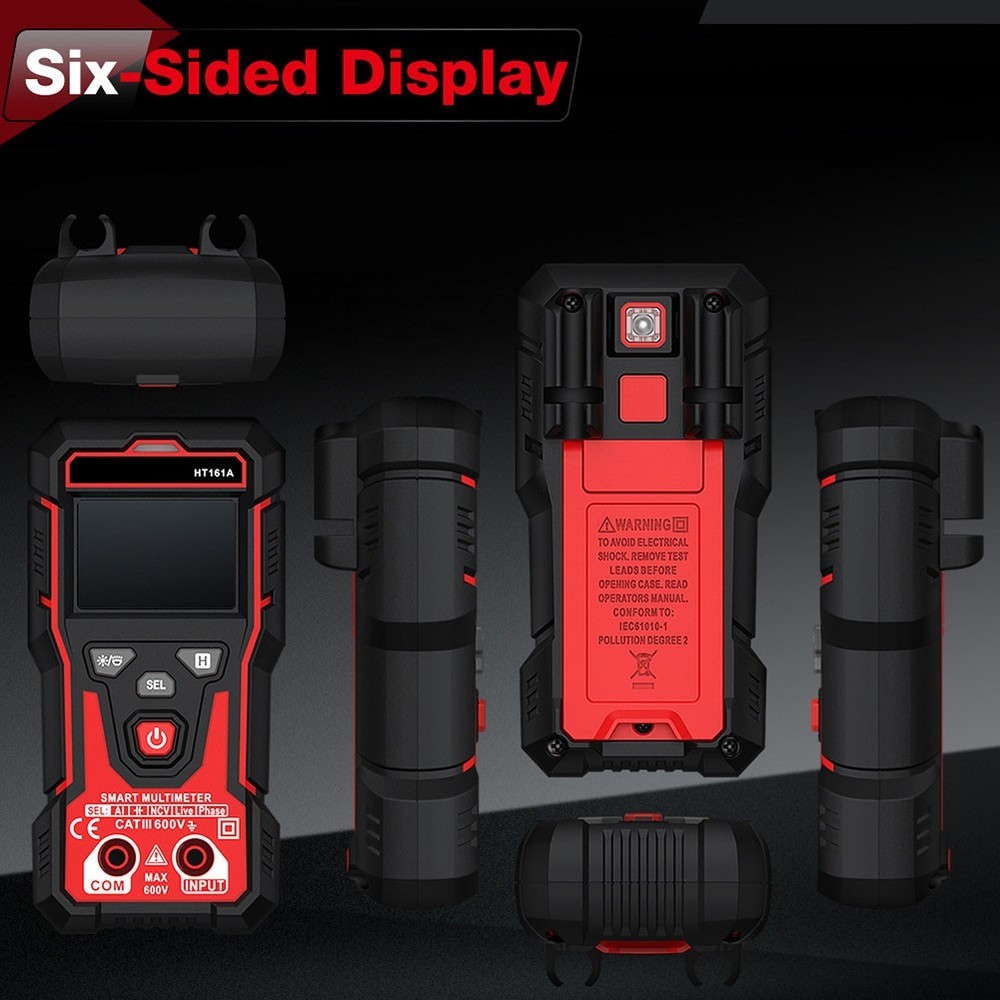 HT161A Auto Range Multimeter 4000 Counts Backlit LCD NCV and Diode Test