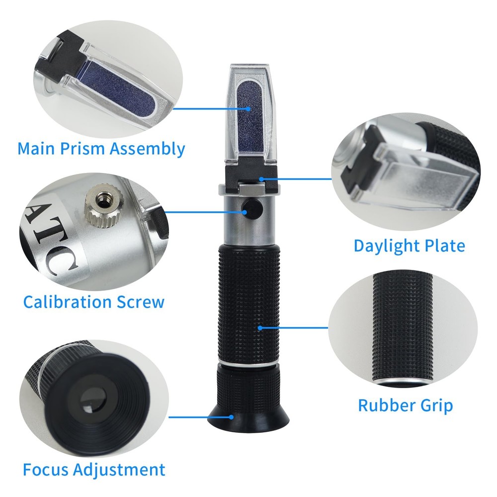 080% Brix Meter Refractometer Sugar Content Measurement Fruit Maple Syrup