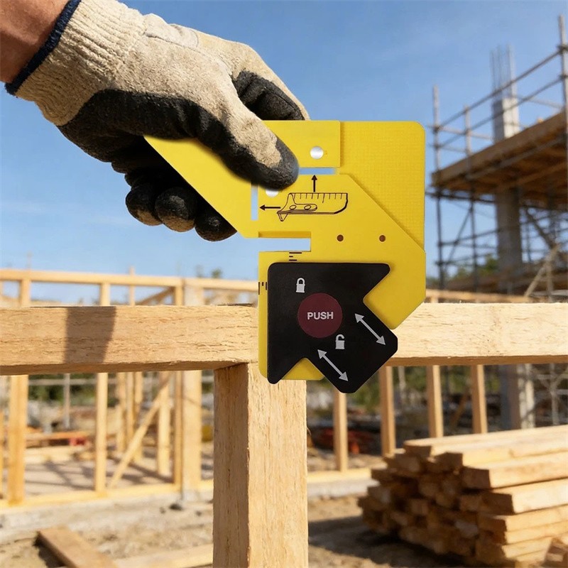 Multifunctional Trim Carpentry Aid, Precision Measuring & Miter Marking Tool